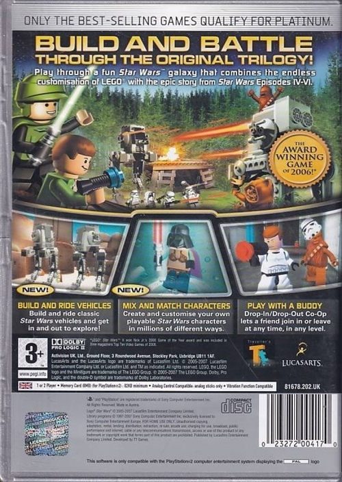 Lego Star Wars II The Original Trilogy - Platinum - PS2 (B Grade) (Genbrug)